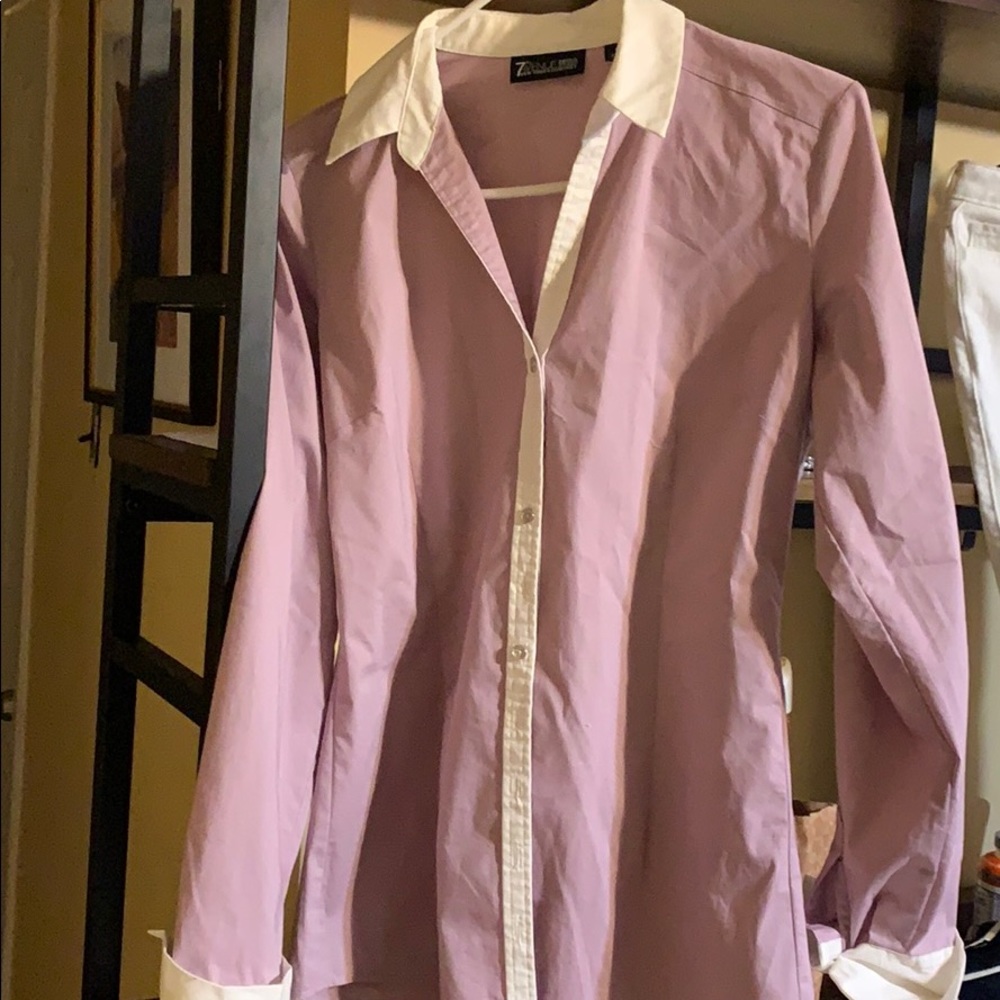 A pink blouse